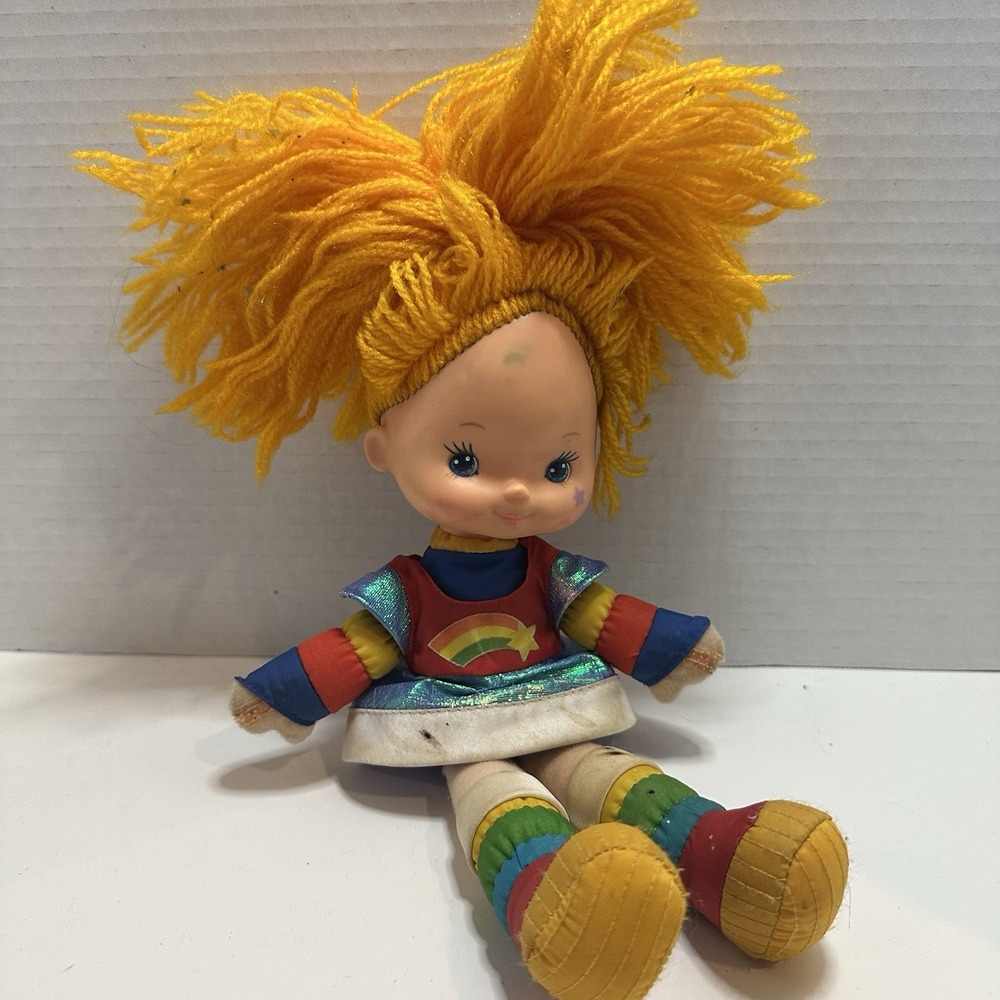 Rainbow Brite 10" Doll 1983 Vintage‎ Hallmark Plush Mattel Yarn Hair